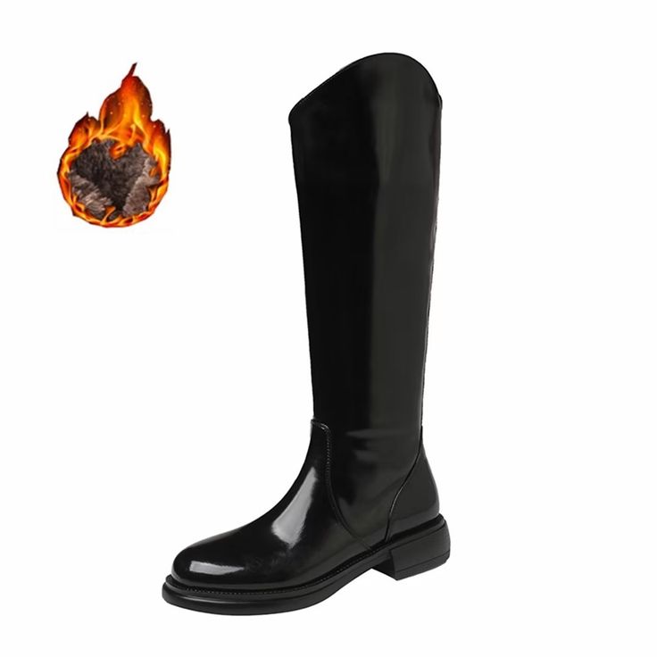 Experience the perfect blend of fashion and comfort this winter with these chic women's boots, elegantly crafted from superior cow leather. Step into the exquisite warmth offered by the pigskin lining, while the slip-on design and contoured rubber outsole ensure a secure, effortless stride. With a pleasing round toe and an optimal heel height of 3.5cm, these boots epitomize understated elegance without compromising on functionality. Don't wait, step into luxury today - elevate your winter wardro Elegant Winter Platform Boots With Round Toe, Winter Office Heeled Boots With Leather Sole, Winter Leather Knee-high Boots With Wide Calf, Winter Patent Leather Knee-high Heeled Boots, Wide Calf Leather Knee-high Boots For Winter, Winter Heeled Boots With Leather Sole, Elegant Martin Boots With Round Toe For Winter, Elegant Winter Martin Boots With Round Toe, Winter Office Martin Boots With Round Toe