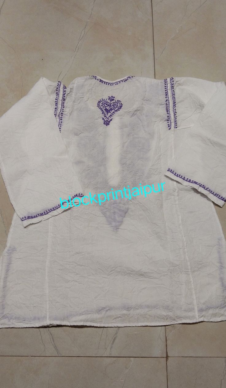 Indian cotton embroidered kids top tees tunic. Measurement Chest- 30 inches Length- 23 inches Available in all the sizes and in many more colors. Very soft stylish and lite weighted. Also use as nightwear Can be use as gift White Cotton Tops For Eid, Long Sleeve Cotton Tunic For Festivals, Festive White Straight Kurta Top, Long Sleeve Cotton Tops For Eid, Embroidered Cotton Straight Kurta, Spring Cotton Kurta With Short Sleeves, Traditional White Kurta For Summer, Traditional White Summer Kurta, Casual White Embroidered Kurta