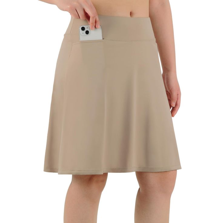 PRICES MAY VARY. Comfort Fabric: Women's modest skorts with lightweight stretch nylon fabric, super comfortable for summer and outdoor 4 Pockets Design: Women's weekend skirts provides two deep pockets on the outside and two pockets on the inner shorts, enough to store your phone, keys and wallet, easy to access High Waisted & Tummy Control: Anivivo golf skorts for women is high waisted design, it performs well in tummy control and offers support & comfy. Elastic waistband with drawstrings for a Casual Knee Length Skirts, Golf Skorts, Pockets Design, Golf Skort, Nylon Fabric, Skirt Design, Tennis Skirt, Skorts, Over The Knee