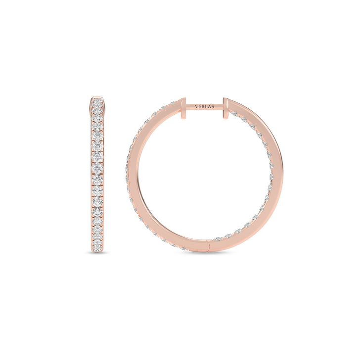 Simple and classy, these classic pair of Forever Hoops feature a continuous, unbroken circle of stunning radiance. Each hoop is adorned with a carefully selected array of high-quality diamonds that catch the light from every angle. Radiant, bold, and versatile, these subtle diamond cut hoop earrings make for a truly thoughtful and cherished gift. Timeless Rose Gold Hoop Earrings For Anniversary, Timeless Hoop Jewelry With Single Cut Diamonds, Classic Hoop Earrings With Single Cut Diamonds, Timeless Rose Gold Diamond Earrings, Timeless Hoop Diamond Earrings For Anniversary, Formal Hoop Jewelry With Pave Setting, Rose Gold Diamond Hoop Earrings With Brilliant Cut, Formal Hoop Earrings With Single Cut Diamonds, Rose Gold Hoop Earrings With Brilliant Cut Diamonds