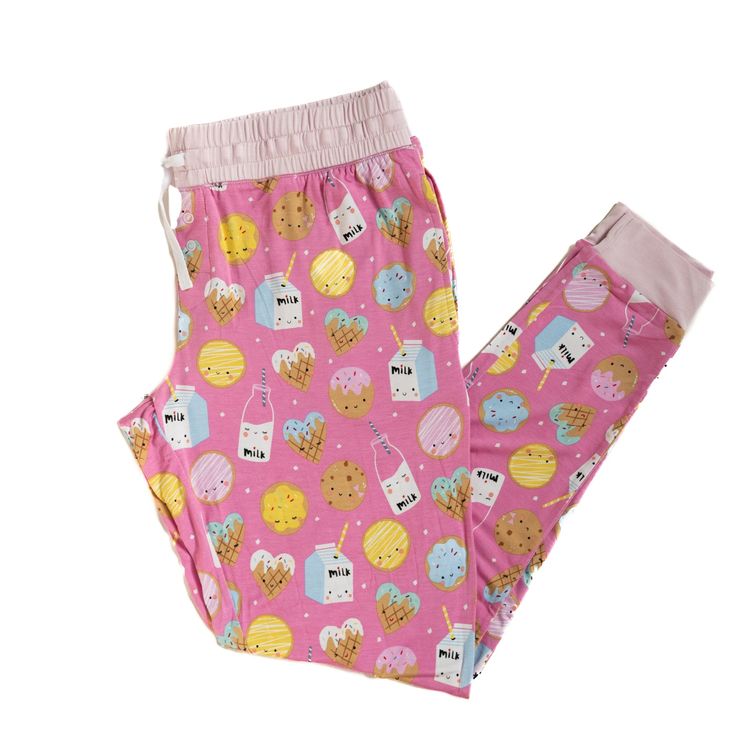 Go ahead mama, you deserve a sweet treat. Featuring sleepy and smiley cookies & milk on a light pink background, these jogger-style PJ Pants are made from our signature Lunaluxe™ Bamboo. Designed by a mama, they feature stretchy ankle cuffs and pockets deep enough for a few cookies. Pair it with the matching top to complete the set, then snag styles for the whole fam! Made from custom-milled Lunaluxe™ Bamboo that’s gentle on sensitive or eczema-prone skin Seasonless fabric keeps you cool in the Smiley Cookies, Family Snuggles, Light Pink Background, Pink Cookies, Comfy Pjs, Womens Pjs, Womens Pajamas Pants, Pink Paint, Pj Pants