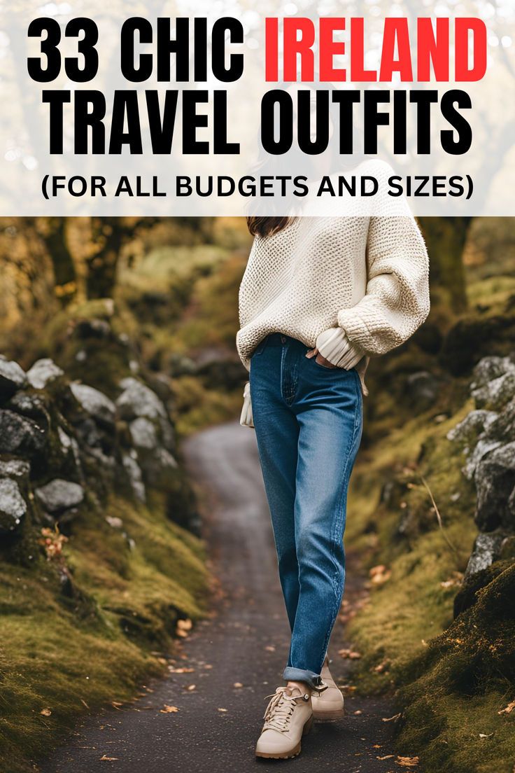 33+ Gorgeous Ireland Travel Outfits For All Seasons Outfits For Ireland, Ireland Travel Outfits, What To Wear In Ireland, Travel Light Outfits, Ireland Outfits, Ireland Clothing, Fall Travel Wardrobe, Best Travel Outfits For Women, Stylish Travel Outfit