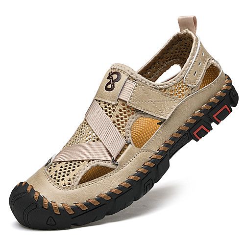 Category:Sandals; Upper Materials:Nappa Leather,Cowhide; Embellishment:Hollow-out; Season:Summer,Spring; Gender:Men's; Activity:Walking Shoes; Toe Shape:Round Toe; Style:Roman Shoes,Beach,Casual; Boot Shaft:Booties / Ankle Boots; Outsole Materials:TPU (Thermoplastic Polyurethane),TPR (Thermoplastic Rubber); Occasion:Outdoor,Daily; Closure Type:Elastic Band; Function:Wear Proof,Shock Absorbing,Non-slipping,Breathable,Handmade; Pattern:Braided; Shipping Weight:0.54; Listing Date:05/12/2021; 2021 T Leather Slip-on Sandals For Beach Season, Brown Open Toe Sport Sandals For Vacation, Leather Slip-on Sandals For Beach, Slip-on Round Toe Sandals For Beach, Brown Synthetic Sport Sandals For Summer, Brown Slip-on T-strap Sandals For Summer, Leather Sandals For Beach Season, Beige Round Toe T-strap Sandals For Beach, Brown Sport Sandals For Summer Beach