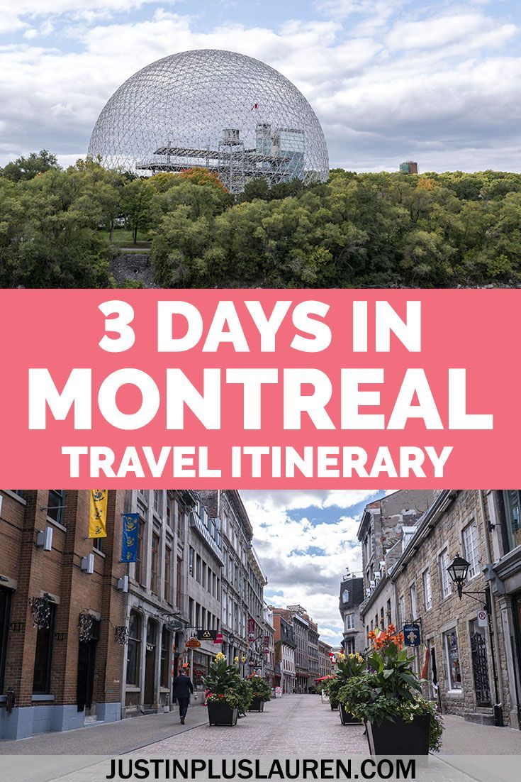 the words 3 days in montreall travel itinerary