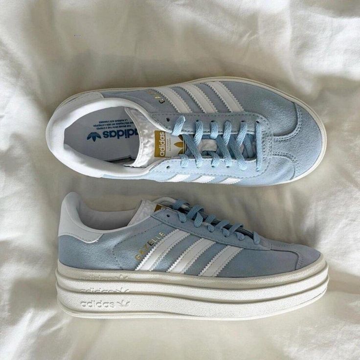 Brand New Size Mult Adidas Women Gazelle Bold Low Clear Sky Blue Id6991 Sneakers Blue Adidas Shoes, Adidas Gazelle Women, Light Blue Shoes, Pretty Sneakers, Gazelle Bold, Adidas Shoes Women, White Sneakers Women, Cute Sneakers, Adidas Blue