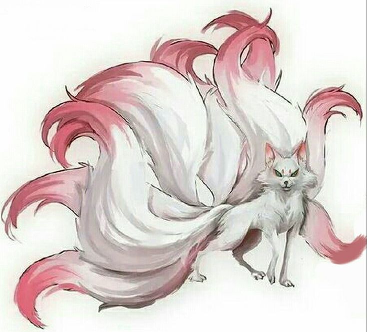 a drawing of a cat with pink and white hair on it's back legs