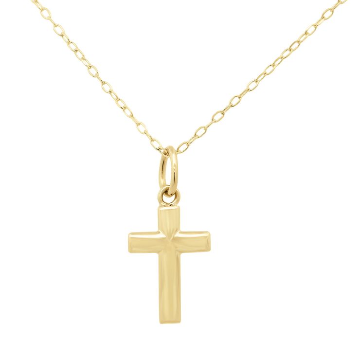 Exquisite 14KT Yellow Gold SetIntroducing a delightful jewelry set designed especially for young ones: the 14KT yellow gold cross pendant on a 15-17' adjustable chain, paired with matching cross post earrings. Crafted from high-quality 14KT yellow gold, this set combines elegance with a child-friendly design, making it perfect for little ones who cherish a touch of sparkle and grace.Charming Cross PendantThe pendant features a charming cross design, thoughtfully crafted to be both eye-catching and gentle on delicate skin. Its smooth, polished surface and radiant yellow gold hue make it a lovely symbol of faith and love. The chain, adjustable from 15 to 17 inches, allows for a customizable fit, ensuring that the pendant sits comfortably around the neck and can grow with your child.Matching Jewelry Cross, Yellow Gold Cross Necklace, Jewelry Set Design, Gold Cross Necklace, Gold Cross Pendant, Gold Jewelry Necklace, Cross Pendant Necklace, Cross Jewelry, Gold Cross