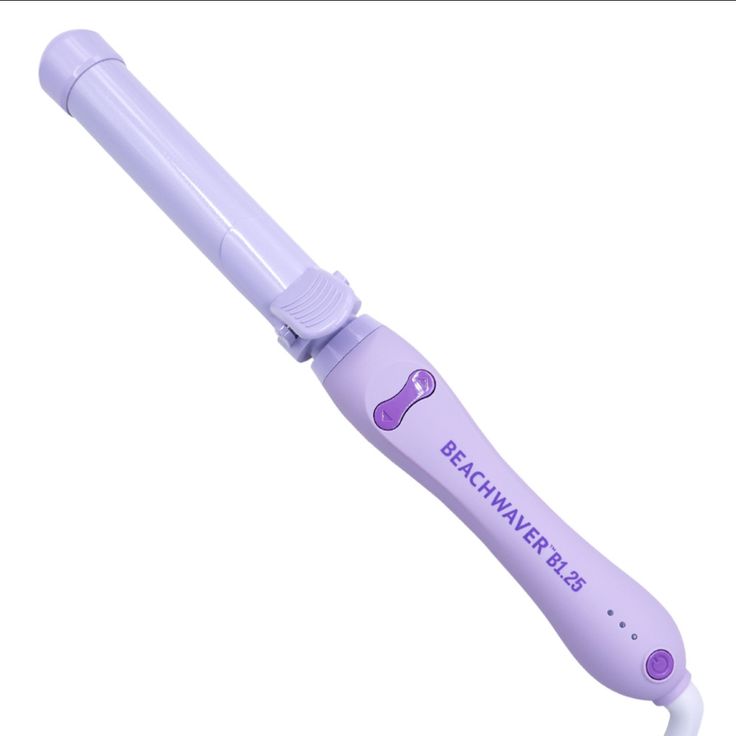 Brand New Never Used! The Beachwaver B1.25 Pastel Lilac Collection. The 1.25" Ceramic Barrel Is Perfect For All Hair Types And Textures And Is A Great Option For Those With Long Hair. Get Loose, Beachy Waves Or A Beautiful Blowout With The Touch Of A Button. 3 Heat Ranges Low 290f (150c), Medium 350f (180c), High 410f (210c) Lightweight, 5.5" Ceramic Barrel 1.25" Barrel Width Simplified Arrow Buttons For Rotation Control 8-Ft Swivel Cord Ergonomic Handle Beveled, No-Kink Clamp Great For All Hair Purple Hair Tools, Beachwaver Hair Products, Loose Beachy Waves, The Beachwaver, Beach Waver, Rotating Curling Iron, Locker Decorations, Curling Iron Hairstyles, Pastel Lilac