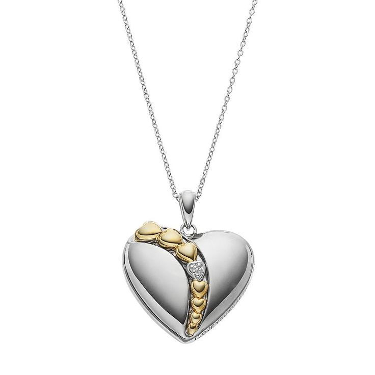 "Keep that loving feeling close to your heart when you don this alluring cubic zirconia pendant.PENDANT DETAILS Pendant length: 1.25 in. Chain length: 18 in. Clasp: spring-ring Metal: sterling silver Plating: 14k gold, rhodium Includes: poem card & gift box CUBIC ZIRCONIA DETAILS Total weight: 1/4 ct. Shape: round Setting: prong  Size: 18"". Color: Grey. Gender: female. Age Group: adult. Material: Rhodium|Gold Over Sterling." Ring Sketch, Woman Necklace, Bvlgari Jewelry, Extraordinary Jewelry, Jewelry Design Drawing, Bridal Diamond Jewellery, Cubic Zirconia Jewelry, Necklace Box, Valentines Jewelry