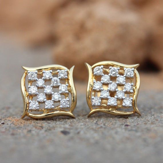 ⚫ This earrings made with natural diamonds in solid 14k yellow gold,⚫ Solid 14k Yellow Gold Stud Earrings Pave Diamond Jewelry⚫ Stud Earrings, Gold Earrings, Diamond Earrings, Fine Jewelry, Handmade Earrings⚫ Special customize for mother's day, Anniversary, Birthday Gift, Valentine, Mother's Day Christmas. ⚫ Item Details:Gross Weight:- 3.047 Grams14k Yellow Gold Weight:- 2.947 GramsDiamond Weight:- 0.5 Ct.Item Size:- 15 x 10 MMItem SKU:- AEOS-1983Please let us know if you required in other gemst Classic Hand Set Yellow Gold Diamond Earrings, Diamond White Diamond Earrings For Wedding, Diamond White Fine Jewelry Earrings For Wedding, Gold Diamond Earrings With Elegant Design For Anniversary, Classic Yellow Gold Diamond Earrings Hand Set, Diamond White Earrings For Wedding, Diamond White Wedding Earrings, Exquisite Gold Bridal Earrings With Diamond Accents, White Diamond Earrings With Accents For Wedding