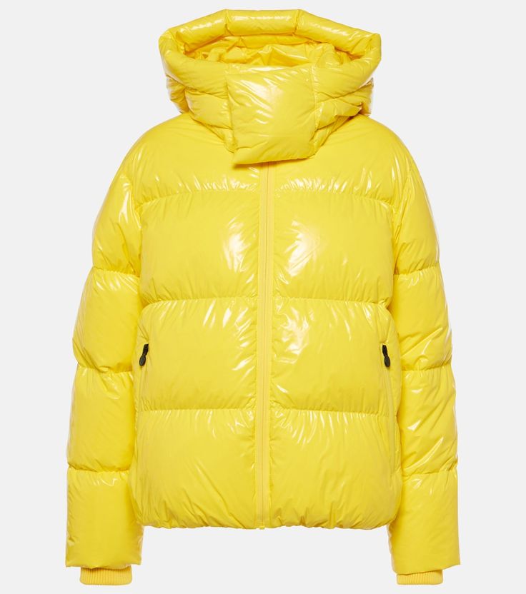 January ski jacket in yellow - Perfect Moment | Mytheresa Sporty Hooded Duck Down Puffer Jacket, Hooded Nylon Puffer Jacket For Winter Sports, Hooded Duck Down Insulated Puffer Jacket, Down Puffer Jacket With Double-lined Hood For Winter Sports, Detachable Hood Down Jacket For Winter Sports, Down Hooded Jacket With Detachable Hood For Winter Sports, Winter Sports Puffer Jacket With Detachable Hood, Winter Sports Down Puffer Jacket With Detachable Hood, Hooded Insulated Nylon Puffer Jacket