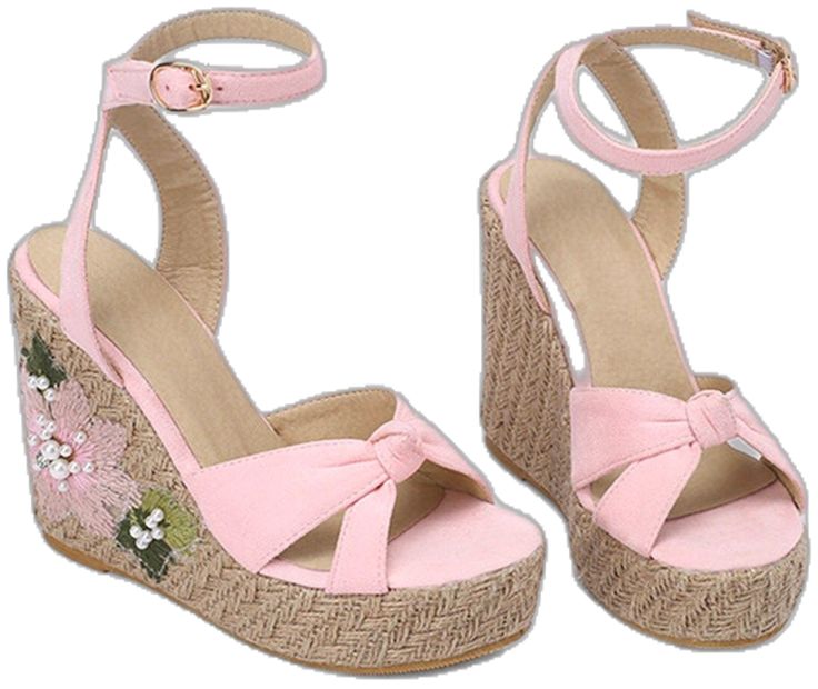 Feminine Flat Heel Summer Heels, Pink Round Toe Heels For Spring, Pink Round Toe Heels For Summer, Feminine Closed Toe Summer Heels, Pink Open Toe Heels For Summer, Feminine Summer Platform Sandals, Pink Wedge Heels For Summer, Feminine Flat Heel Summer Sandals, Feminine Flat Heel Sandals For Summer