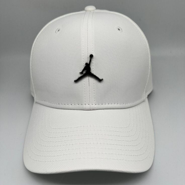 Air Jordan Classic 99 Metal Jumpman Hat Strapback Cap White Men Classic White Fitted Baseball Hat, Casual White Dad Hat With Flat Bill, Classic White Fitted Hat For Baseball Season, White Casual Sports Fitted Hat, White Casual Fitted Hat For Sports, White Sports Hat For Baseball Season, White Sporty Dad Hat With Flat Bill, White Breathable Hats For Baseball Season, White Adjustable Dad Hat