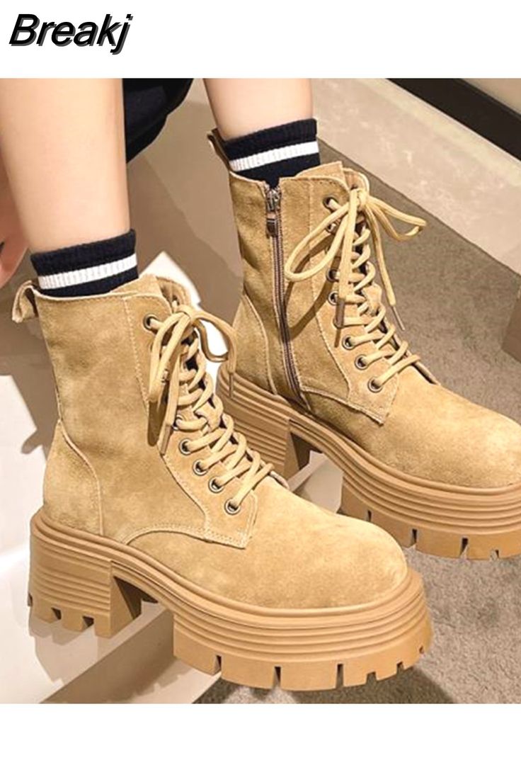 Shipping: Worldwide Express Shipping AvailableDelivery time: 7-15Days Fast ShippingReturns: Fast refund, 100% Money Back Guarantee.Brand Name: SLWFGTBoot Type: BasicShaft Material: PUOutsole Material: PVCUpper Material: PUOrigin: Mainland ChinaCN: HubeiSeason: WinterInsole Material: FabricHeel Type: Flat withLining Material: Cotton FabricBoot Height: ANKLEItem Type: BootsFashion Element: Cross-tiedDepartment Name: AdultToe Shape: Round ToeHeel Height: Med (3cm-5cm)With Platforms: Yesis_handmade: Punk 2023, Boots Woman, Boots Women Fashion, Up Shoes, Lace Up Flat, Free Shopping, Fashion Boots, Womens Boots, Shoes Flats