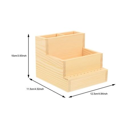 two wooden boxes are shown with measurements