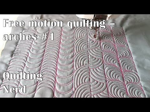 an image of a quilting machine with the words free motion quilting