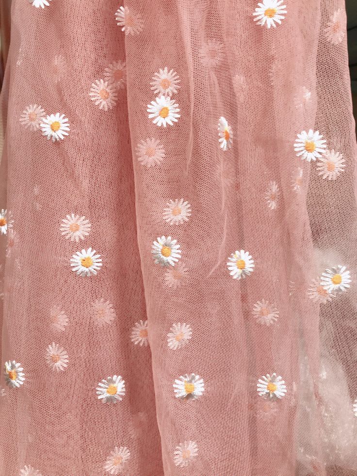 "Hot sale daisy floral embroidery tulle mesh lace fabric, beautiful and fresh, perfect for bridal veils, tutu dress, wedding ceremony, home decor This listing is for 1 yard. Measurement (approx): 51.2\" in width (130 cm) Qty: 1 yard Color: as the picture show DIY homemade fabric, Wedding, Bridal dress, Ribbon flowers, jewelry design, doll clothes, Cake, dolls, hang adorn, bra decoration, small parts, home decor... and so on, or any other crafts you like. Wholesale Acceptable -------------------- Spring Tulle Fabric, Sheer Summer Tulle Fabric Made Of Net, Spring Floral Print Organza Dupatta, Summer Floral Print Organza Dupatta, Spring Wedding Dupatta With Floral Embroidery, Spring Pink Tulle Fabric, White Floral Embroidery Lace For Summer Weddings, White Floral Embroidered Lace For Summer Wedding, Spring Wedding Tulle Fabric