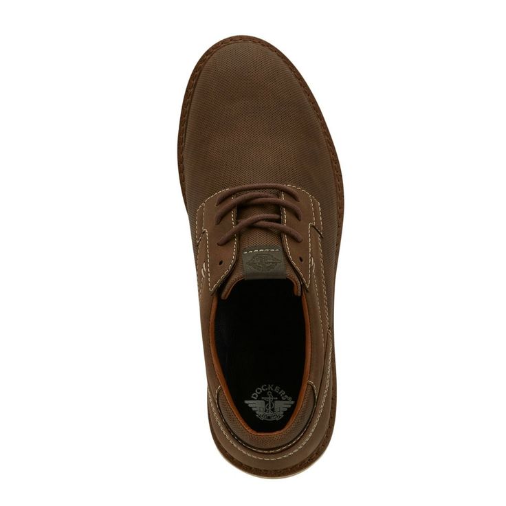 These oxfords bring together a new modern look paired with classic dress shoe style. Unbelievably lightweight and complete with Dockers extra cushioned footbed, these business casual shoes will keep your feet relaxed all day long. The durable outsole, distressed synthetic materials, and detailed stitching means these men’s lace-ups pair perfectly with slacks or jeans, making them ideal for any day you have planned. Casual Oxfords With Rubber Sole, Business Casual Sneakers With Ortholite Insole, Casual Lace-up Shoes For Business With Branded Insole, Business Casual Lace-up Shoes With Cushioned Footbed, Classic Walking Shoes With Textured Sole And Plain Toe, Classic Business Casual Sneakers With Ortholite Insole, Casual Leather Shoes With Removable Insole For Business Casual, Business Casual Sneakers With Cushioned Footbed And Round Toe, Casual Wingtip Oxfords For Business