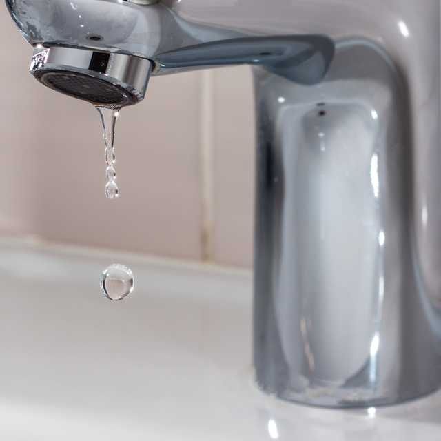 a faucet with water running from it