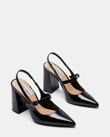 MAEGAN BLACK PATENT Block Heel Slingback, Mode Zara, Dr Shoes, Prom 2024, Western Chic, Fancy Shoes, Shoe Inspo, Aesthetic Shoes, Elegantes Outfit