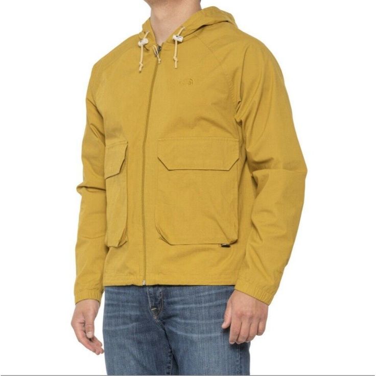 This Jacket Is Perfect For Any Outdoor Activity. It Features A Mineral Gold Color And Is Made Of 100% Polyester Material. The Jacket Has A Hood, Full Zip Closure, And Multiple Pockets For Convenient Storage. The North Face Thermalball Eco Hoodie Jacket Is Machine Washable And Is Available In Xxl Size. The Jacket Is Suitable For Travel And Casual Occasions. It Has A Relaxed Fit And Is Designed With Nylon Fabric Type. The Jacket Is Not Handmade And Is Not Vintage. The North Face Brand Is Known For Casual Cotton Raincoat With Pockets, Urban Sport Coat With Double-lined Hood For Outdoor, The North Face Hooded Jacket With Drawstring For Streetwear, Waterproof Cotton Windbreaker With Long Sleeves, Outdoor Hooded Sport Coat With Adjustable Hood, Casual Weatherproof Hooded Jacket, Functional Hooded Sport Coat With Pockets, Casual Long Sleeve Weatherproof Sport Coat, Casual Long Weatherproof Sport Coat