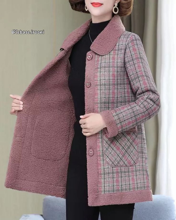 Winter Leather Jackets, Winter Fashion Jackets, Family Man, Winter Fashion Outfits Casual, Coat Women Fashion, Plaid Outfits, Leather Jacket Style, Plaid Coat, Womens Parka