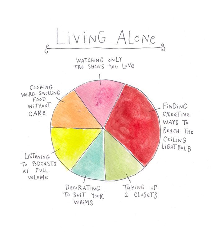 Solo Life Aesthetic, Leisure Poem, Living Alone Tips, Break Up Advice, Introvert Meme, Mari Andrew, Happy Alone, Cup Of Jo, Full Volume