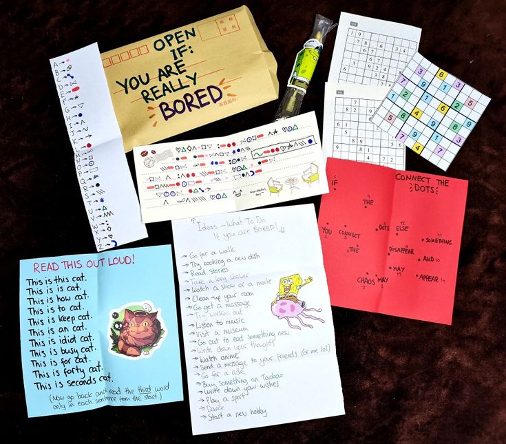 several pieces of paper with words and pictures on them