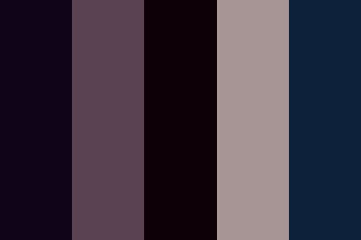 an image of the color scheme for dark blue and purple tones in different shades, including black