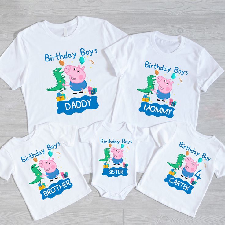 Pig Birthday Tee, Pig Family Shirt, Birthday Party Shirt, Girl Birthday Shirt, Family Birthday Shirt, Toddler Birthday Shirt We custom design, print, and hand press, and carefully ship everything you see in our shop. All of our items are printed on quality apparel. AOur items special gift for your family.Our items feels soft and lightweight. 👉Unisex/Toddler/Youth/Women V-Neck/Babysuit👈 * 4.2 oz./yd²,60% cotton and 40% Polyester * Retail fit * Side-seamed * Shoulder-to-shoulder taping for extra durability * Tearaway label 👉Processing Time👈 1-3 business day 🚚Shipping Time 1-5 business days. If an item shows delivered we are not responsible to ship another item. PLEASE check with your local post office for further information 🛒Placing An Order * Please, check and review all photos in th Summer Birthday Top With Cartoon Print, Short Sleeve Tops With Character Print For Birthday Gift, Summer Cartoon Print Tops For Birthday, Crew Neck Top With Cartoon Print For First Birthday, Cartoon Print Short Sleeve Tops For Birthday Gift, White Character Print Top For Birthday Gift, Cartoon Print Short Sleeve Top For Birthday, Family Matching Birthday T-shirt With Name Print, First Birthday Tops With Cartoon Print And Short Sleeves