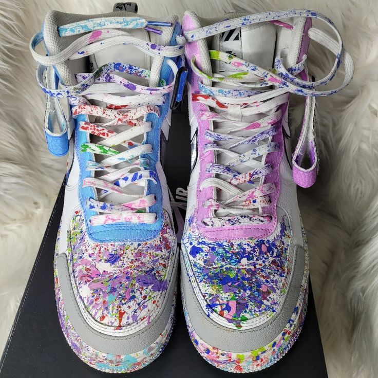 Custom Painted/Design. Size 10.5 M And 12 W. Great Condition Nike Air Force 1 High-top With Speckled Midsole, Multicolor High-top Nike Air Force 1 For Sports, Multicolor High-top Nike Air Force 1, Nike Air Force 1 Multicolor High-top For Sports, Airforce 1 High, Air Shoes, Nike Air Shoes, Mens Nike Air, Custom Painted