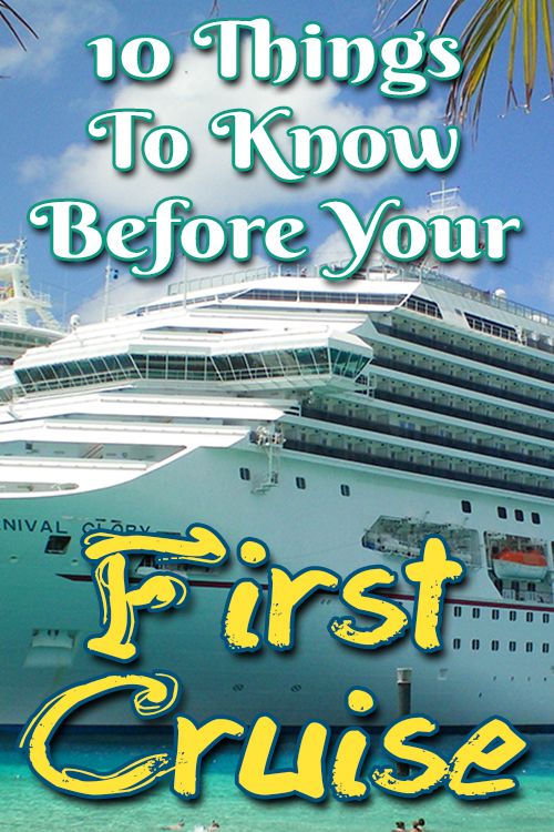 a cruise ship with the words 10 things to know before your first cruise