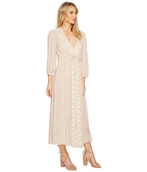 Free People Embroidered V Maxi Dress at Zappos.com Pink Maxi Dress, Maxi Dresses, A Smile, Duster Coat, Free People, Shirt Dress, Maxi Dress, Summer Dresses, Free Shipping