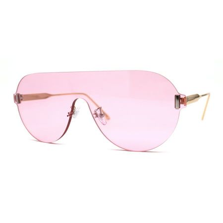 Unisex minimalist rimless racer retro fashion sunglasses. Size: one size.  Color: Gold.  Age Group: adult. Cheap Modern Pink Shield Sunglasses, Cheap Pink Rimless Sunglasses, Modern Pink Shield Sunglasses With Mirrored Lenses, Modern Pink Rimless Sunglasses, Modern Pink Mirrored Aviator Sunglasses, Casual Country Outfits, Rimless Sunglasses, Gold Light, Retro Sunglasses