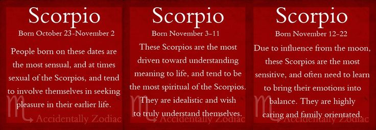 the scorpio zodiac sign is shown in red