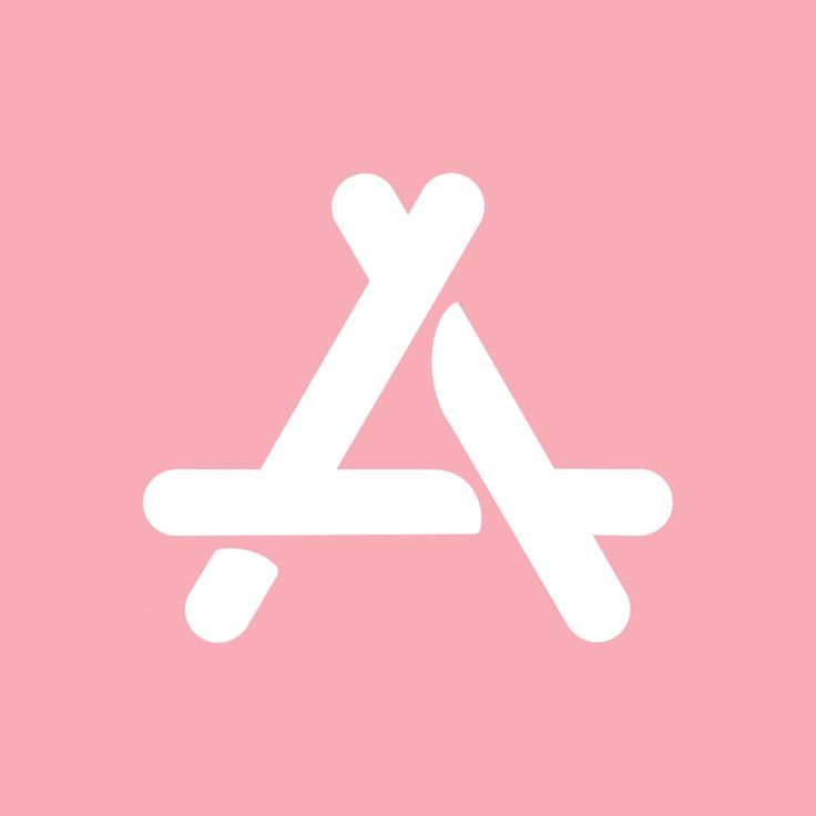 the letter a in white on a pink background