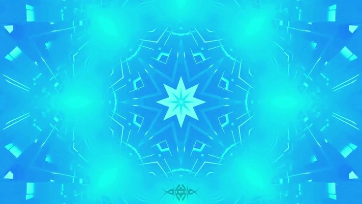 an abstract blue and green background with a star in the center, surrounded by smaller circular shapes