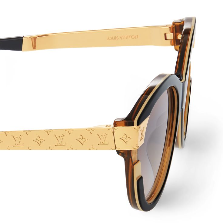 LOUIS VUITTON® - Lv Petit Soupçon Cat Eye Sunglasses - Black Louis Vuitton Eyeglasses, Luxury Formal Sunglasses With Round Frame, Luxury Round Frame Sunglasses For Formal Occasions, Luxury Cat Eye Sunglasses With Uv Protection, Luxury Sunglasses With Tinted Round Frame, Luxury Sunglasses With Polarized Round Frame, Luxury Polarized Round Frame Sunglasses, Luxury Sunglasses With Tinted Lenses And Round Frame, Luxury Round Frame Sunglasses With Tinted Lenses