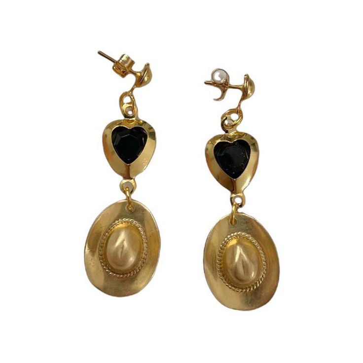 Lovely Cowgirl Earrings Vintage Bronze Jewelry Tarnish Resistant, Retro Gold Metal Earrings, Vintage Charm Brass Jewelry In Retro Style, Retro Gold Brass Earrings, Retro Gold-tone Jewelry Gift, Retro Gold-tone Jewelry For Gift, Vintage Gold Metal Jewelry, Gold Retro Metal Earrings, Vintage Gold-tone Metal Jewelry