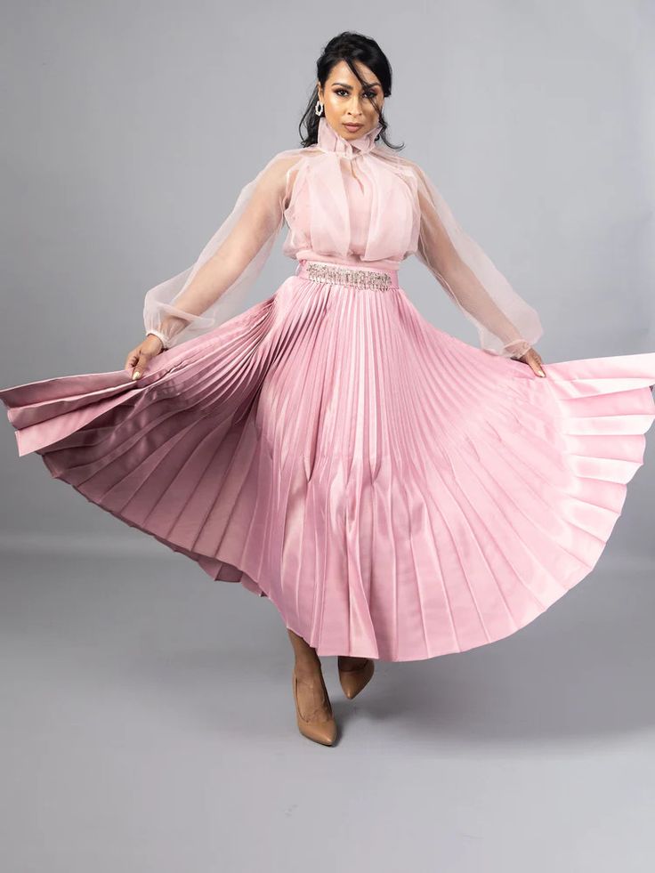 Lila Rose Aimee Skirt Pleated Flare Skirt, Stylish Skirts, Powder Pink, Flare Skirt, Women's Clothing, Couture, Skirt, Wardrobe, Clothes For Women