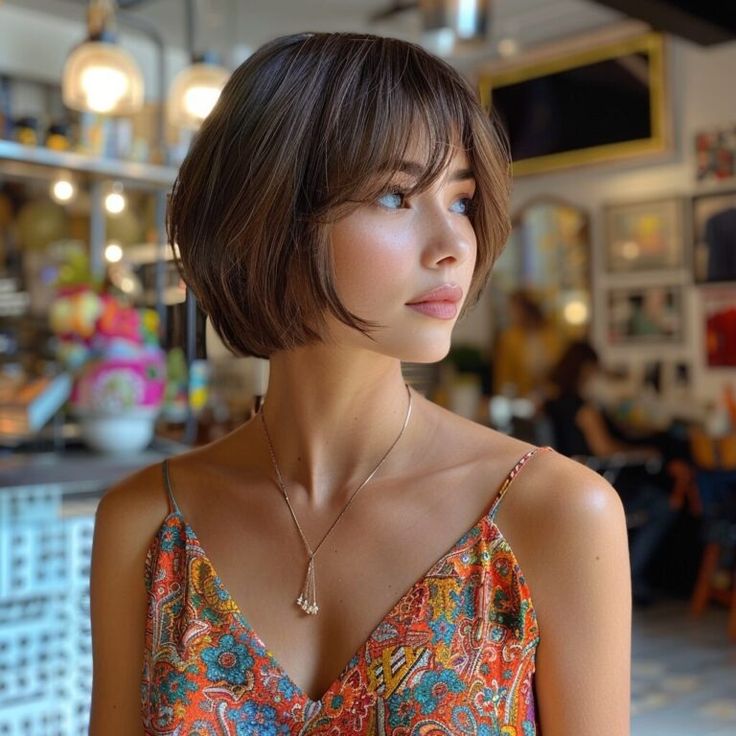 50 Amazing Short Bob Haircuts with Bangs Thick Hair Bob With Bangs, Bob With Fringe Bangs, Short Bob Haircuts With Bangs, Soft Bob, Bob Pendek, Bob Haircuts With Bangs, Short Bobs With Bangs, Feathered Bangs, Fesyen Rambut