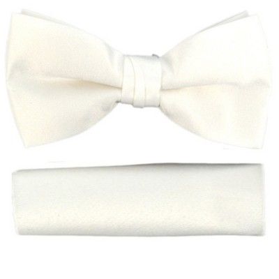 Brand New Classic style Pre Tied Bow made from quality material. A great formal classical style men's bow tie for a great accessory to a tuxedo or a suit. Great for wearing to a wedding or any other formal occasion. Perfect for parties, weddings, birthdays, holiday parties or formal occasions. Bow ties made a comeback & they're here to stay! Every gentleman's wardrobe staple.This Bow tie comes with Matching hanky. Classic White Bow For Formal Occasions, White Classic Bow Tie, Formal White Bow Tie With Detachable Bow, Classic White Bow Tie With Detachable Bow, Classic White Suit And Tie Accessories With Satin Bow, Classic White Bow Tie For Formal Occasions, Classic White Tie With Bow Tie Back, Classic White Standard Tie Bow, Classic White Bow Tie