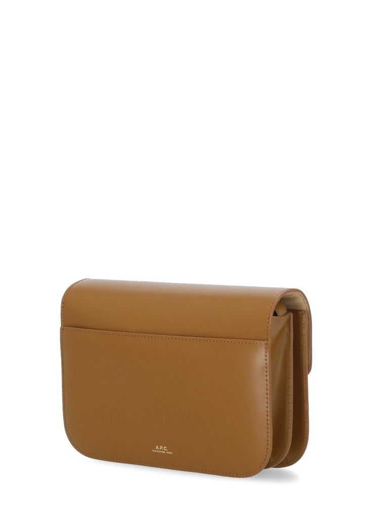 100% Cow leather Luxury Tan Pouch Shoulder Bag, Classic Tan Calf Leather Bag, Luxury Brown Pouch Flap Bag, Designer Soft Leather Shoulder Bag In Tan, Designer Soft Leather Bag In Tan, Classic Tan Shoulder Bag With Leather Lining, Designer Tan Leather Shoulder Bag, Cognac Saffiano Leather Office Bag, Classic Tan Calf Leather Shoulder Bag