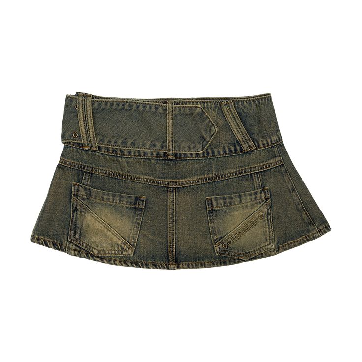 Loose fit skirt. Dark Brown color. 100% heavy cotton fabric. Zipper closure with Cold engraved on button. Female (180cm, 5'10"): S - National Shipping 24-48H (Spain / Portugal) - CORREOS EXPRESS - European Shipping 48-72H - FEDEX - International Shipping 5-7 working days - FEDEX Fitted Y2k Denim Skirt With Belt Loops, High Waist Cotton Mini Skirt With Button Zip Fly, Fitted Cotton Denim Skirt With Pockets, High Waist Cotton Mini Skirt With Belt Loops, Cotton Denim Skirt With Button Zip Fly, Fitted Mini Length Denim Skirt With Belt Loops, Denim Blue Cotton Denim Skirt With Button Zip Fly, Denim Blue Cotton Skirt With Button Zip Fly, Dark Wash Mini Skirt With Belt Loops