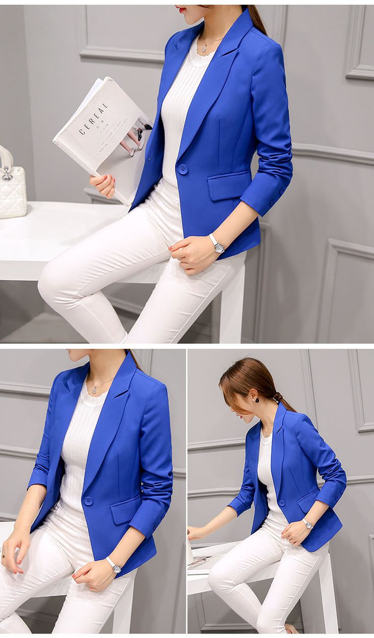 Elegant Blue Blazer Coat Blue Blazers For Women Outfits, Blue Blazer Outfits For Women Formal, Bright Blue Blazer Outfits For Women, Blazer Outfits For Women 2023, Royal Blue Blazer Outfit, Blue Blazer Outfits For Women, Blue Blazer Outfit, Blue Blazer Women, Royal Blue Blazers