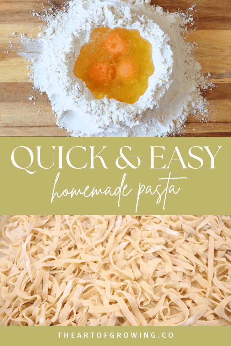 quick and easy homemade pasta recipe that is ready to be made in less than 10 minutes