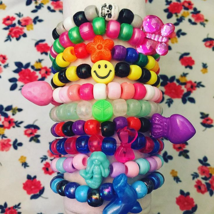 20 Random Kandi Bracelets for $16 (Free shipping) #kandi #ravegear #etsy #kawaii Cute Multicolor Charm Bracelet For Jewelry Making, Everyday Bracelets With Charms And Round Beads, Handmade Whimsical Charm Bracelet For Friendship, Fun Handmade Adjustable Beads, Fun Adjustable Beads For Gifts, Adjustable Multicolor Whimsical Beaded Bracelets, Handmade Novelty Stretch Bracelet With Round Beads, Cute Colorful Handmade Beaded Bracelets, Whimsical Adjustable Multicolor Beaded Bracelets