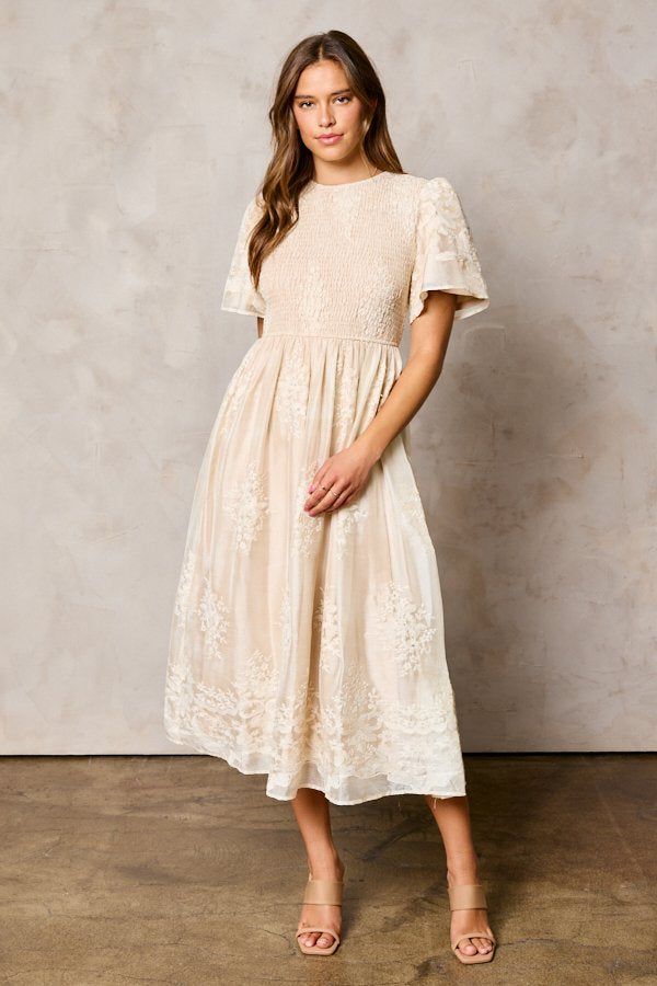 Charlie modest midi dress-NEW – JanieLanie Champagne Casual Dress, Winter Formal Dresses Modest, Modest Easter Dresses For Women, Feminine Modest Style, Engagement Dress Modest, Sage Clothes, Baptism Outfit Women, Modest Graduation Dress, Champagne Dresses Long