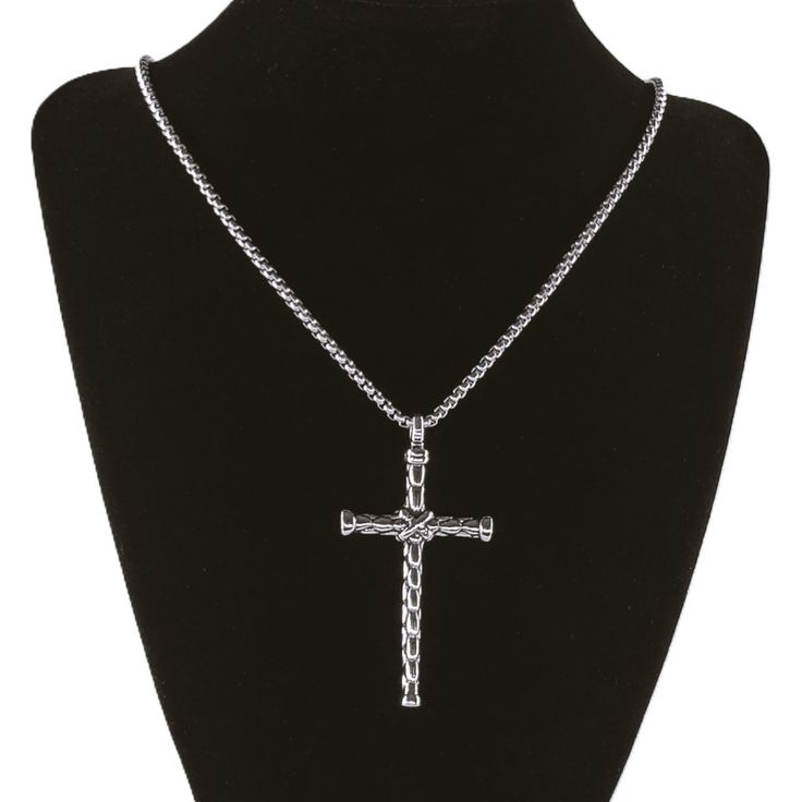 Brand New Women's Silver Cross Necklace 14k White Gold Plated Sterling Silver 28" Bike Chain Necklace Measurements Of The Pendant Pendant - 2.5" X 1.3" Retail Price $300 Buy With Confidence From A Trusted Seller With A 99%+ Feedback Rating! A0163 (Id-1007-) Necklace Measurements, Silver Cross Necklace, Pendant Necklace Silver, Bike Chain, Chain Jewelry, Cross Pendant Necklace, Silver Cross, Necklace Silver, Gold Plated Sterling Silver