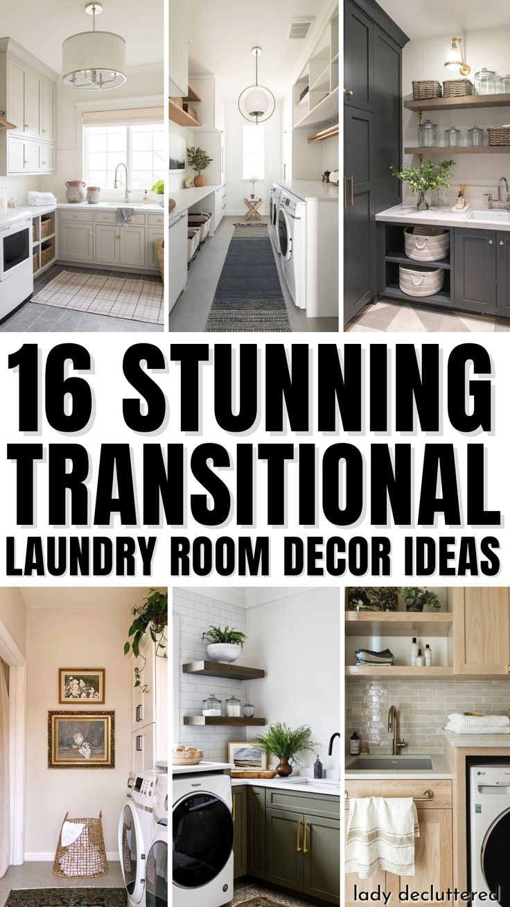 16 Stunning Transitional Laundry Room Decor Ideas Cute Laundry Room Ideas Farmhouse, Laundry Room Design Modern Farmhouse, Spanish Style Laundry Room Ideas, Laundry Decor Ideas Small Spaces, Laundry Room Transitional, Transitional Style Laundry Room, Traditional Laundry Room Design, Classy Laundry Room Ideas, Modern Traditional Laundry Room